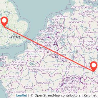 Munich Solihull train map