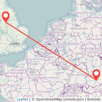 Munich Sheffield bus map