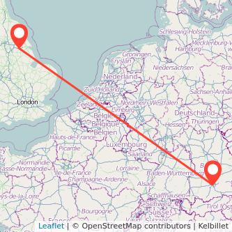 Munich Scunthorpe bus map