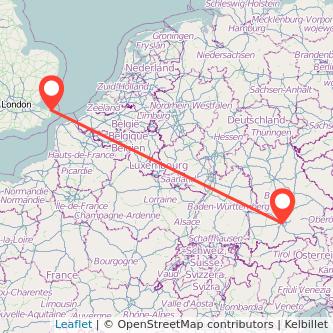 Munich Ramsgate train map