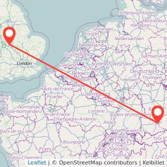 Munich Nuneaton train map