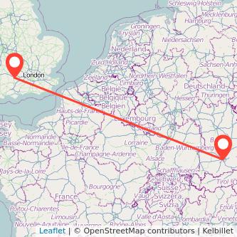 Munich Newbury train map