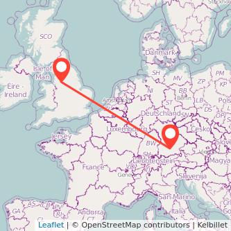 Munich Manchester train map