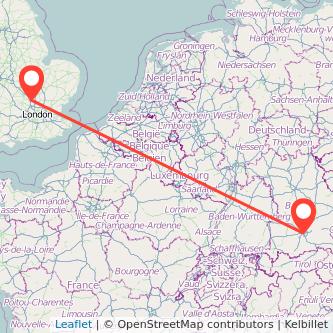 Munich Luton bus map