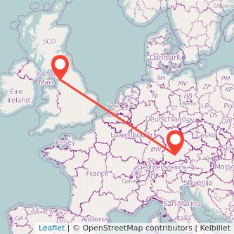 Munich Lancaster train map