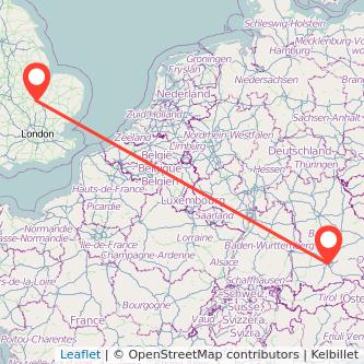 Munich Huntingdon train map