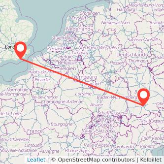 Munich Hastings train map