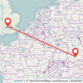 Munich Harrow bus map