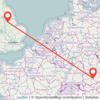 Munich Retford bus map