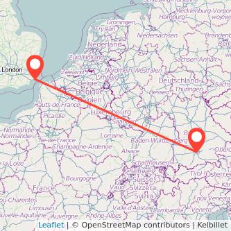 Munich Dover bus map