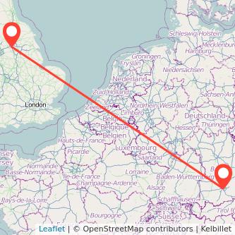 Munich Dewsbury train map