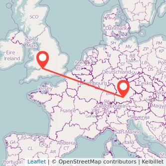 Munich Bristol train map