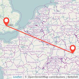 Munich Bracknell bus map