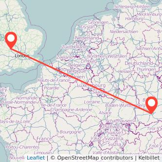 Munich Bicester bus map