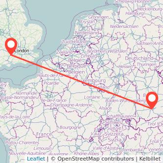 Munich Basingstoke train map