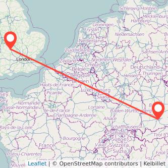 Munich Banbury train map