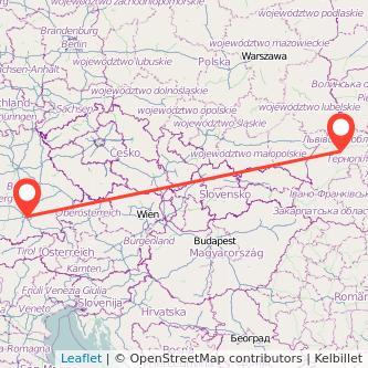 München Lemberg Mitfahrgelegenheit Karte