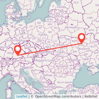 München Kiew Mitfahrgelegenheit Karte