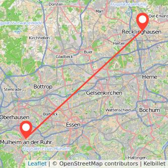 Mülheim an der Ruhr Recklinghausen Bahn Karte