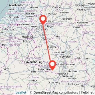 Mülheim an der Ruhr Pirmasens Mitfahrgelegenheit Karte