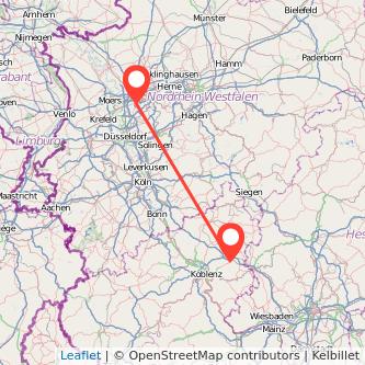 Mülheim an der Ruhr Montabaur Bahn Karte