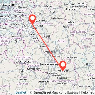 Mülheim an der Ruhr Heilbronn Mitfahrgelegenheit Karte
