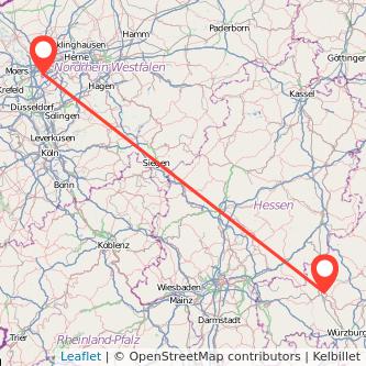 Mülheim an der Ruhr Gemünden Bahn Karte