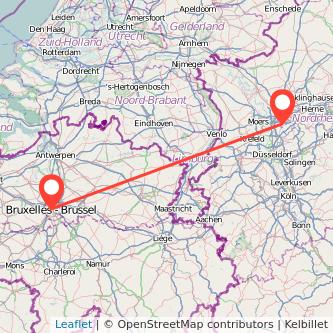 Mülheim an der Ruhr Brüssel Bahn Karte