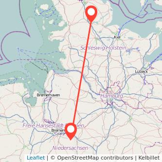 Morsum Schleswig Bahn Karte