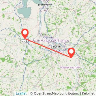Morsum Oldenburg Bahn Karte