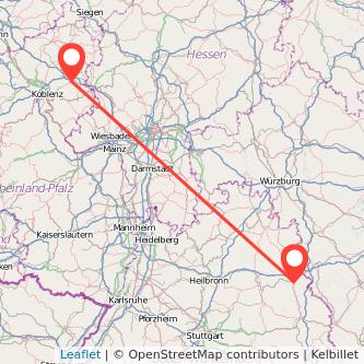 Montabaur Crailsheim Bus Karte