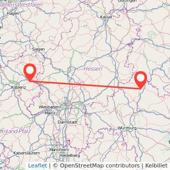 Montabaur Bad Neustadt an der Saale Bahn Karte