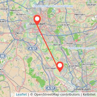 Monheim Düsseldorf Mitfahrgelegenheit Karte