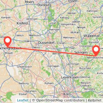 Mönchengladbach Wermelskirchen Mitfahrgelegenheit Karte