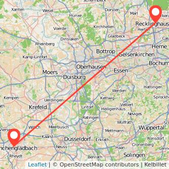 Mönchengladbach Recklinghausen Bahn Karte