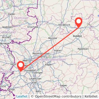 Mönchengladbach Bünde Bahn Karte