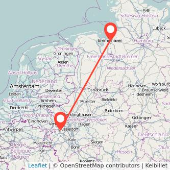 Mönchengladbach Bremerhaven Mitfahrgelegenheit Karte