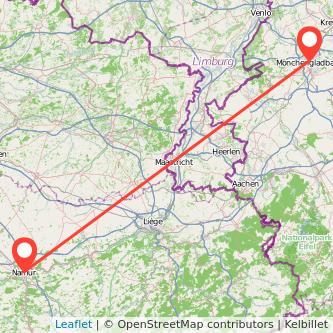 Mönchengladbach Namur Bahn Karte