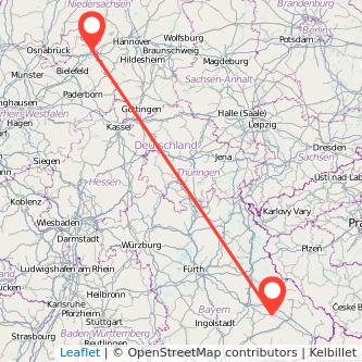 Minden Straubing Mitfahrgelegenheit Karte