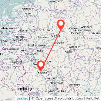 Minden Neuwied Mitfahrgelegenheit Karte