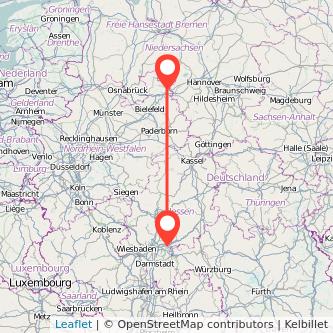 Minden Hanau Bahn Karte