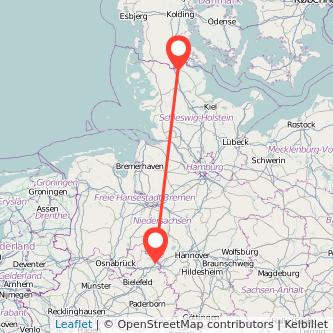 Minden Flensburg Mitfahrgelegenheit Karte