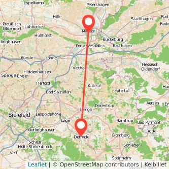 Minden Detmold Mitfahrgelegenheit Karte