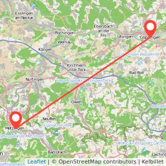 Metzingen Göppingen Bahn Karte