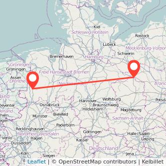 Meppen Wittenberge Bahn Karte