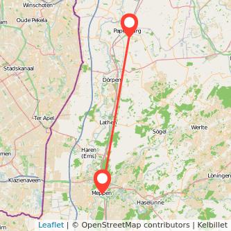 Meppen Papenburg Mitfahrgelegenheit Karte