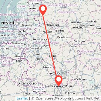Meppen Ludwigshafen Bahn Karte