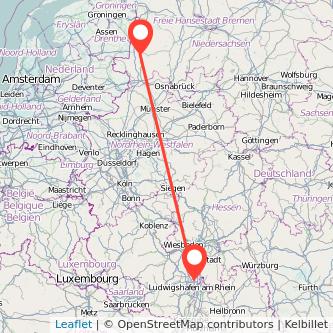 Meppen Lampertheim Mitfahrgelegenheit Karte