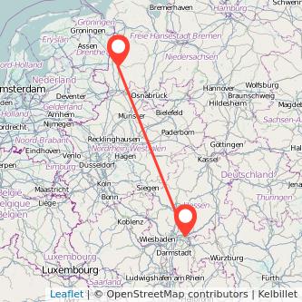 Meppen Hanau Bahn Karte