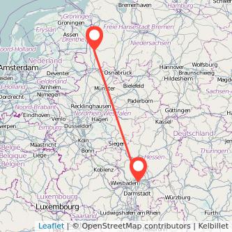 Meppen Frankfurt am Main Mitfahrgelegenheit Karte